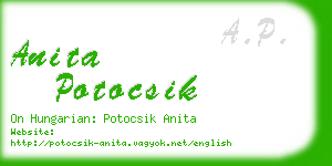 anita potocsik business card